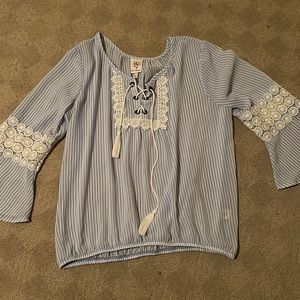 Sheer self esteem peasant blouse size women’s large